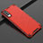 Custodia Silicone Trasparente Ultra Sottile Cover Morbida S02 per Samsung Galaxy A90 5G Rosso