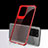 Custodia Silicone Trasparente Ultra Sottile Cover Morbida S02 per Samsung Galaxy S20 Ultra Rosso