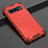 Custodia Silicone Trasparente Ultra Sottile Cover Morbida S05 per Samsung Galaxy S10 5G Rosso