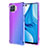 Custodia Silicone Trasparente Ultra Sottile Cover Morbida Sfumato G01 per Oppo A93 Viola