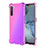 Custodia Silicone Trasparente Ultra Sottile Cover Morbida Sfumato G01 per Oppo F15 Rosa