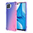 Custodia Silicone Trasparente Ultra Sottile Cover Morbida Sfumato G01 per Oppo F17 Pro Blu