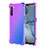 Custodia Silicone Trasparente Ultra Sottile Cover Morbida Sfumato G01 per Oppo Find X2 Lite Viola