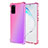 Custodia Silicone Trasparente Ultra Sottile Cover Morbida Sfumato G01 per Samsung Galaxy S20 Plus Rosa