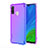 Custodia Silicone Trasparente Ultra Sottile Cover Morbida Sfumato H01 per Huawei P Smart (2020) Blu