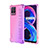 Custodia Silicone Trasparente Ultra Sottile Cover Morbida Sfumato per Realme 8 4G Rosa Caldo