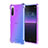 Custodia Silicone Trasparente Ultra Sottile Cover Morbida Sfumato per Sony Xperia 10 IV Blu