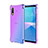 Custodia Silicone Trasparente Ultra Sottile Cover Morbida Sfumato per Sony Xperia Ace II Blu