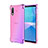 Custodia Silicone Trasparente Ultra Sottile Cover Morbida Sfumato per Sony Xperia Ace II Lavanda