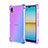 Custodia Silicone Trasparente Ultra Sottile Cover Morbida Sfumato per Sony Xperia Ace III Blu