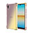 Custodia Silicone Trasparente Ultra Sottile Cover Morbida Sfumato per Sony Xperia Ace III Oro