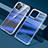 Custodia Silicone Trasparente Ultra Sottile Cover Morbida Sfumato QC1 per Apple iPhone 13 Pro Blu