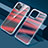 Custodia Silicone Trasparente Ultra Sottile Cover Morbida Sfumato QC1 per Apple iPhone 13 Pro Max Rosso