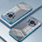 Custodia Silicone Trasparente Ultra Sottile Cover Morbida SY1 per Huawei Mate 40 Pro+ Plus Blu