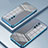 Custodia Silicone Trasparente Ultra Sottile Cover Morbida SY1 per OnePlus 8 Blu