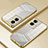 Custodia Silicone Trasparente Ultra Sottile Cover Morbida SY1 per Oppo Reno9 5G Oro