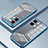 Custodia Silicone Trasparente Ultra Sottile Cover Morbida SY1 per Oppo Reno9 Pro 5G Blu