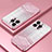 Custodia Silicone Trasparente Ultra Sottile Cover Morbida SY2 per Apple iPhone 14 Pro Oro Rosa