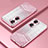 Custodia Silicone Trasparente Ultra Sottile Cover Morbida SY2 per Huawei Honor 60 5G Oro Rosa