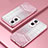 Custodia Silicone Trasparente Ultra Sottile Cover Morbida SY2 per Oppo A96 5G Oro Rosa