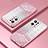 Custodia Silicone Trasparente Ultra Sottile Cover Morbida SY2 per Oppo Find X5 5G Oro Rosa