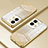 Custodia Silicone Trasparente Ultra Sottile Cover Morbida SY2 per Oppo Reno9 5G Oro