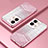 Custodia Silicone Trasparente Ultra Sottile Cover Morbida SY2 per Oppo Reno9 Pro 5G Oro Rosa