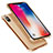 Custodia Silicone Trasparente Ultra Sottile Cover Morbida U01 per Apple iPhone Xs Max Oro