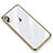 Custodia Silicone Trasparente Ultra Sottile Cover Morbida V03 per Apple iPhone Xs Max Oro