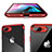 Custodia Silicone Trasparente Ultra Sottile Morbida A12 per Apple iPhone 7 Plus Rosso
