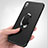 Custodia Silicone Trasparente Ultra Sottile Morbida con Anello Supporto R01 per Apple iPhone Xs Max Nero