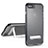 Grigio Custodia Silicone Trasparente Ultra Sottile Morbida con Supporto per Apple iPhone 7 Plus Grigio