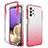 Custodia Silicone Trasparente Ultra Sottile Morbida Cover Fronte e Retro 360 Gradi Sfumato JX1 per Samsung Galaxy A32 5G Rosso