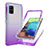 Custodia Silicone Trasparente Ultra Sottile Morbida Cover Fronte e Retro 360 Gradi Sfumato JX1 per Samsung Galaxy A71 5G Viola