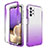 Custodia Silicone Trasparente Ultra Sottile Morbida Cover Fronte e Retro 360 Gradi Sfumato JX1 per Samsung Galaxy M32 5G Viola