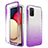Custodia Silicone Trasparente Ultra Sottile Morbida Cover Fronte e Retro 360 Gradi Sfumato JX4 per Samsung Galaxy A03s Viola