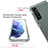 Custodia Silicone Trasparente Ultra Sottile Morbida Cover Fronte e Retro 360 Gradi Sfumato M01 per Samsung Galaxy S21 Plus 5G