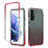 Custodia Silicone Trasparente Ultra Sottile Morbida Cover Fronte e Retro 360 Gradi Sfumato M01 per Samsung Galaxy S21 Plus 5G Rosso