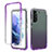 Custodia Silicone Trasparente Ultra Sottile Morbida Cover Fronte e Retro 360 Gradi Sfumato M01 per Samsung Galaxy S21 Plus 5G Viola