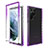 Custodia Silicone Trasparente Ultra Sottile Morbida Cover Fronte e Retro 360 Gradi Sfumato M01 per Samsung Galaxy S22 Ultra 5G Viola