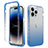 Custodia Silicone Trasparente Ultra Sottile Morbida Cover Fronte e Retro 360 Gradi Sfumato per Apple iPhone 13 Pro Blu