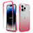 Custodia Silicone Trasparente Ultra Sottile Morbida Cover Fronte e Retro 360 Gradi Sfumato per Apple iPhone 13 Pro Max Rosso