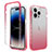 Custodia Silicone Trasparente Ultra Sottile Morbida Cover Fronte e Retro 360 Gradi Sfumato per Apple iPhone 13 Pro Rosso