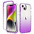 Custodia Silicone Trasparente Ultra Sottile Morbida Cover Fronte e Retro 360 Gradi Sfumato per Apple iPhone 13 Viola