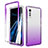 Custodia Silicone Trasparente Ultra Sottile Morbida Cover Fronte e Retro 360 Gradi Sfumato per LG Velvet 4G Viola