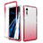Custodia Silicone Trasparente Ultra Sottile Morbida Cover Fronte e Retro 360 Gradi Sfumato per LG Velvet 5G Rosso