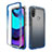 Custodia Silicone Trasparente Ultra Sottile Morbida Cover Fronte e Retro 360 Gradi Sfumato per Motorola Moto E20 Blu