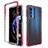 Custodia Silicone Trasparente Ultra Sottile Morbida Cover Fronte e Retro 360 Gradi Sfumato per Motorola Moto Edge 20 Pro 5G Rosso