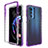 Custodia Silicone Trasparente Ultra Sottile Morbida Cover Fronte e Retro 360 Gradi Sfumato per Motorola Moto Edge 20 Pro 5G Viola