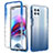 Custodia Silicone Trasparente Ultra Sottile Morbida Cover Fronte e Retro 360 Gradi Sfumato per Motorola Moto Edge S 5G Blu